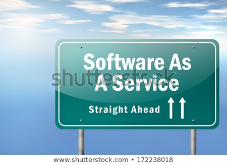 ストックフォト: Software As A Service On Highway Signpost