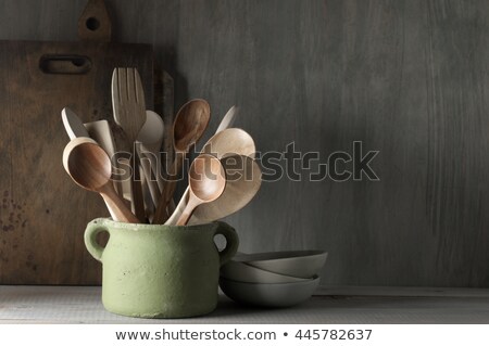 Stock fotó: Handmade Wooden Kitchen Utensils