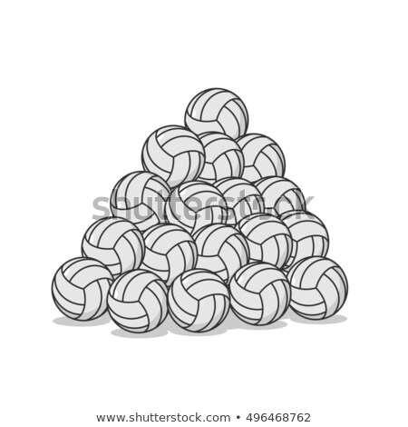 Pile Volleyball Ball Many Volleyball Balls Sports Accessory Stok fotoğraf © MaryValery