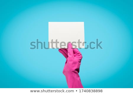 Foto stock: Impando · Luva · Amarela · Com · Esponja