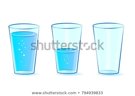 Stock fotó: Fullhalf And Empty Water Glasses