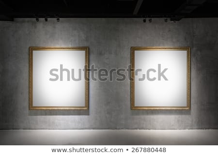 Stockfoto: Blank Frame And Two Spotlights