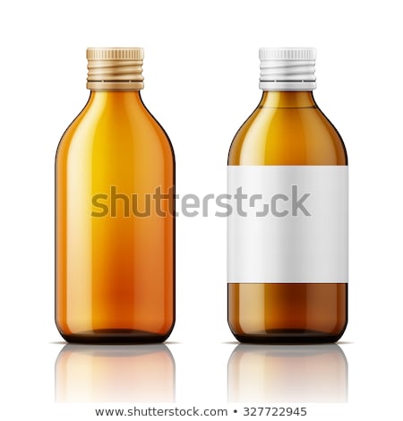 Foto d'archivio: Glass Bottle With Medical Syrup