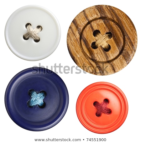 Stok fotoğraf: Red Sewing Button