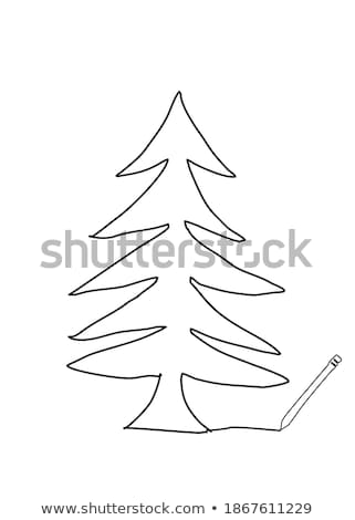 [[stock_photo]]: Winter Sketch With Space For Your Text On The Background Of Snowy Slope Of The Mountains And Figure