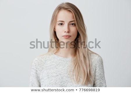 Foto stock: Portrait Of A Pensive Blonde Woman