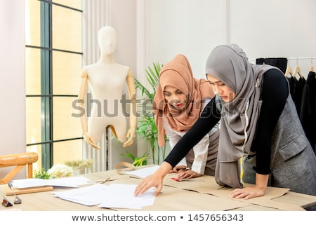 [[stock_photo]]: Asian Fashion Designer Drawing Pattern