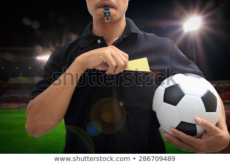 Сток-фото: Soccer Referee Showing Penalty Card