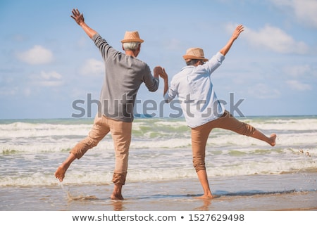 Stockfoto: Senior Couple Hugging Each Other Outdoors