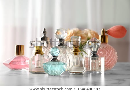 Stock foto: Fragrance Bottle As Vintage Perfume Product On Background Of Peony Flowers Parfum Ad And Beauty Bra