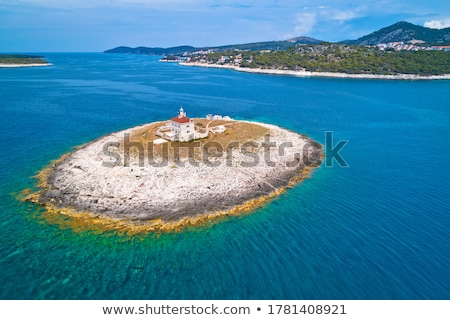 Pokonji Dol Lighthouse In Hvar Island Archipelago Sailing Foto stock © xbrchx