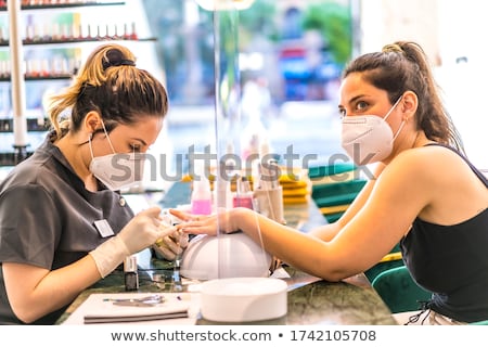 Stockfoto: Manicure Making In Beauty Spa Salon