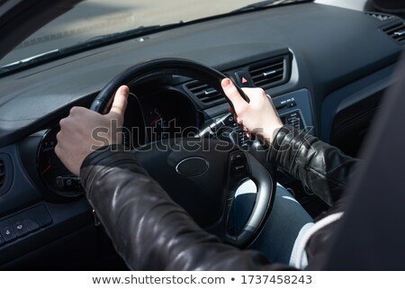 Stok fotoğraf: Close Up Of Man Sitting In Car