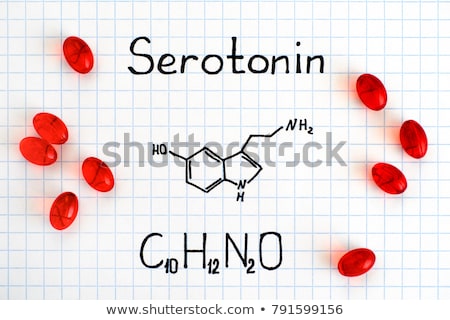 Foto d'archivio: Tablet With The Chemical Formula Of Serotonin