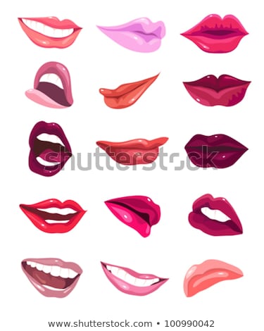 Stok fotoğraf: Women Lips Set