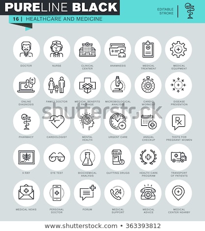 Foto stock: Cardio Workout And Medical Services Icon
