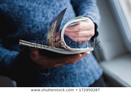 Stock photo: People Hands With Broadsheet