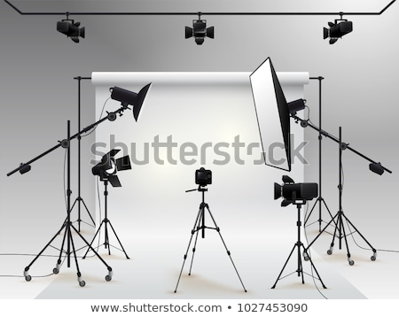 Сток-фото: Empty Photo Studio With Lighting Equipment