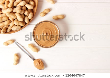 Stockfoto: Wooden Spoon Of Peanut Butter