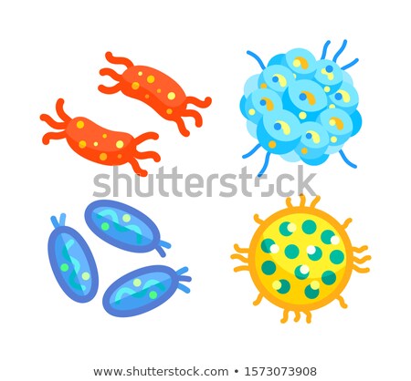 Foto stock: Little Dangerous Bacteria For Illustrative Poster