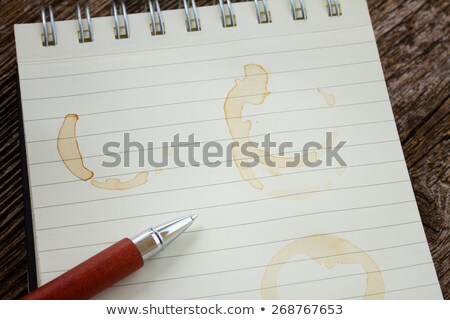 Coffee Stains On Note Book 商業照片 © Neirfy