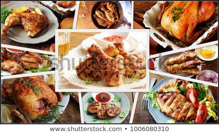 Stockfoto: Chicken Meals Collage