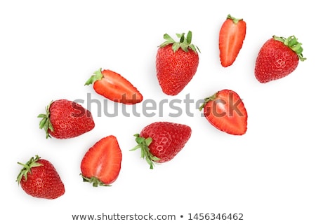 Foto d'archivio: Strawberry On White