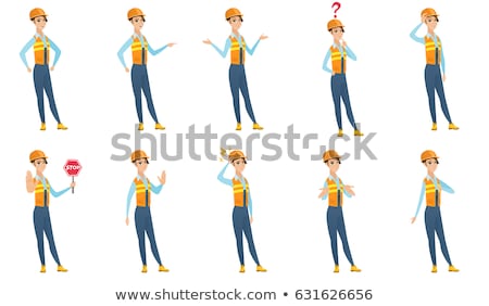 Stockfoto: Angry Female Construction Worker