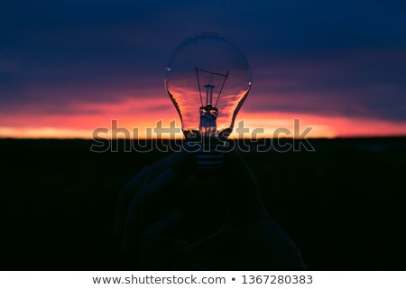 Stock photo: Hand Holding Bulb