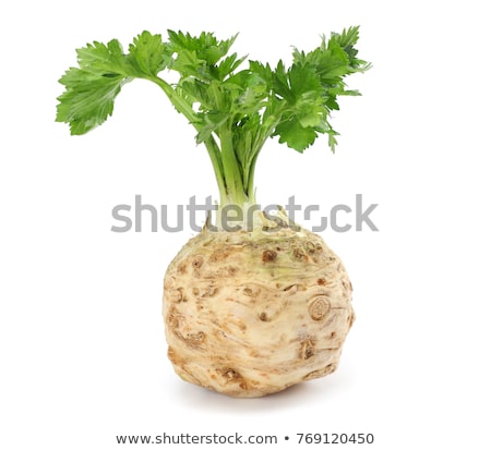 Foto d'archivio: Celery Root Isolated On White Background