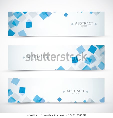 Abstract Three Header Set Blue Business Wave Whit Vector Stockfoto © MPFphotography