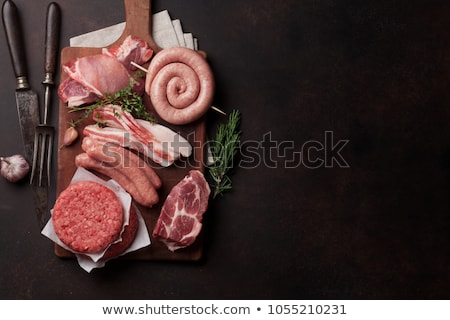 Stok fotoğraf: Sausages And Burgers