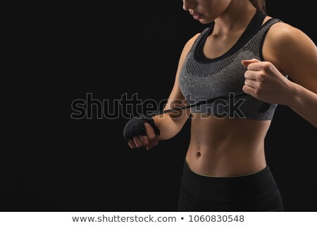 Stock fotó: Woman Boxer Preparing To Fight