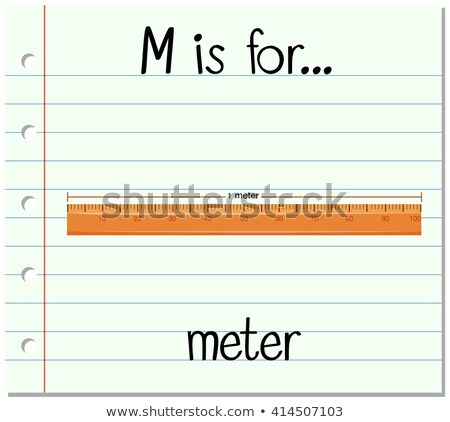 Stok fotoğraf: Flashcard Letter M Is For Meter