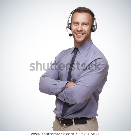 Portrait Of Male Operator With Headset Foto d'archivio © doodko