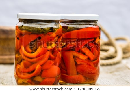[[stock_photo]]: Pickled Red Peppers