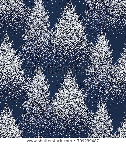 ストックフォト: Fir Tree Seamless Pattern Forest Ornament Vector Illustration