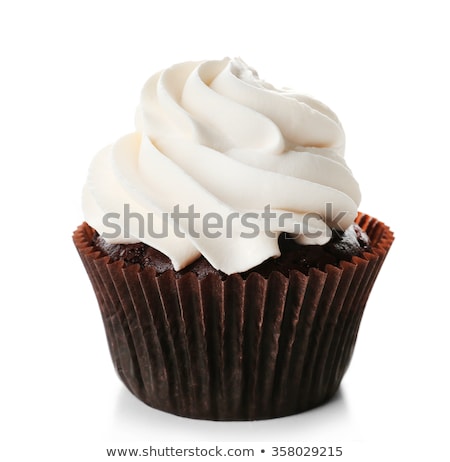 Stock fotó: Vanilla Cupcakes With White Cream