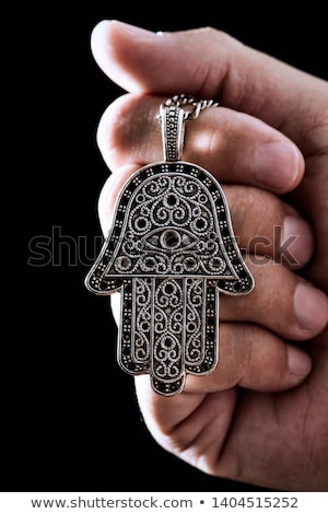 Foto stock: Old Hamsa Amulet Or Hand Of Fatima