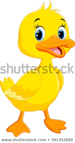 Foto stock: Cartoon Duckling Smiling