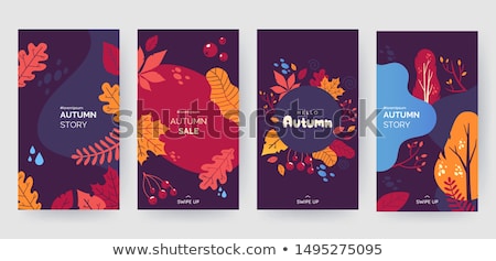 Zdjęcia stock: Sale And Discount Banners Set For Autumn Season