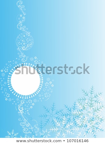 Stockfoto: Snowflakes Gradient Christmas Or New Year Abstract Background