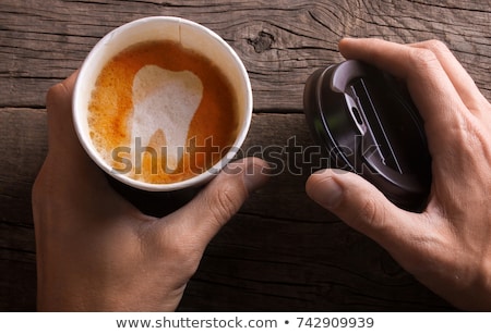 Stock photo: Mans Hand Protecting White Tooth