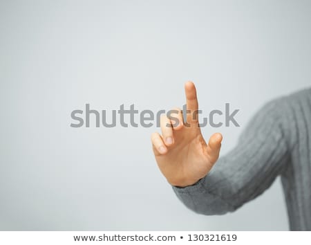 Stock photo: Man Working With Something Imaginary