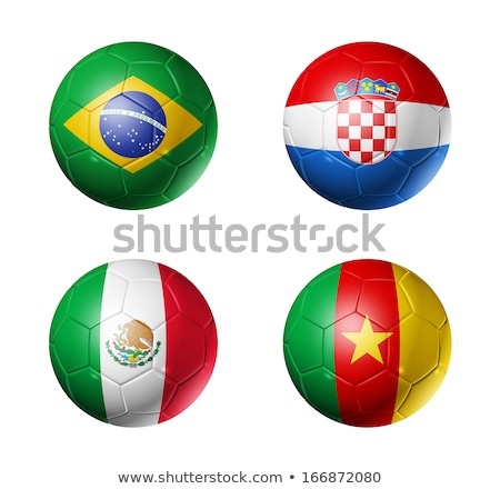 Soccer Ball With Brasil Flag Foto stock © Daboost