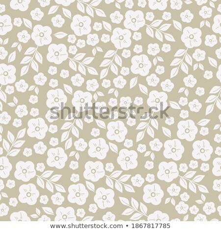 Foto stock: Seamless Cute Vintage Rose Flower Pattern On White Background