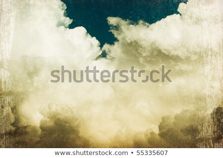 Sky With Puffy Clouds In Vintage Retro Style ストックフォト © pashabo