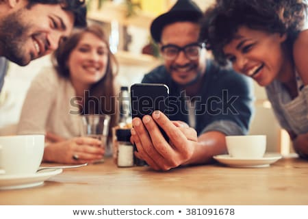 Сток-фото: Authentic Image Of Young Real People Having Good Time Together