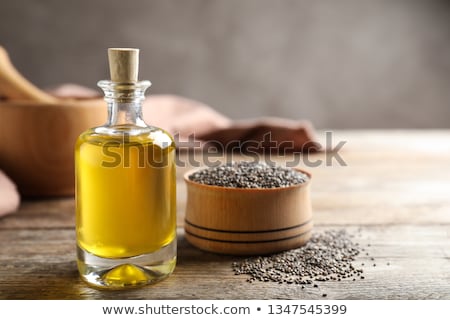 Stock fotó: Chia Oil With Seed