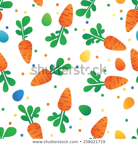 Stock foto: Seamless Pattern With Carrot And Bunny